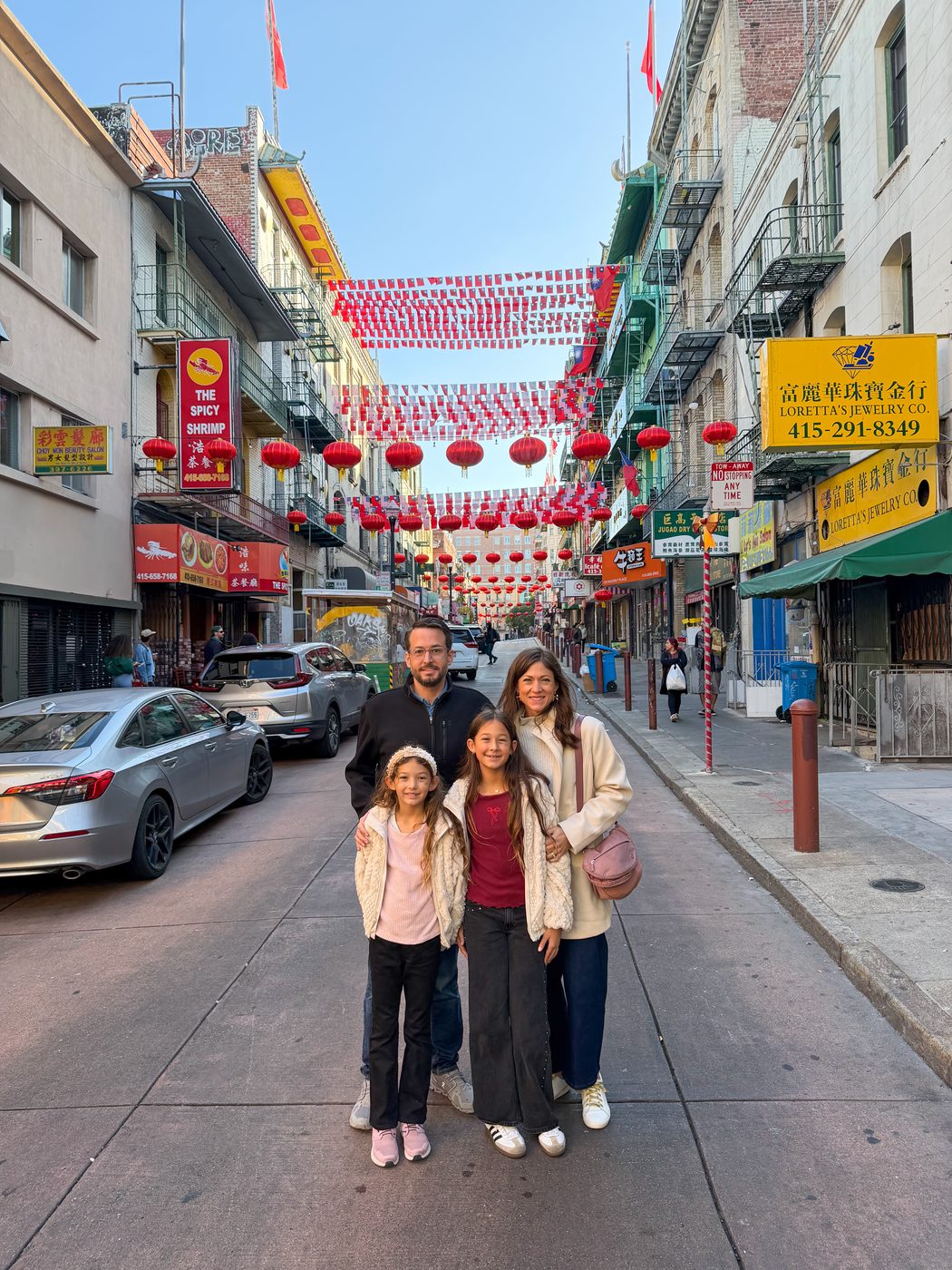The whole family in San Francisco's Chinatown