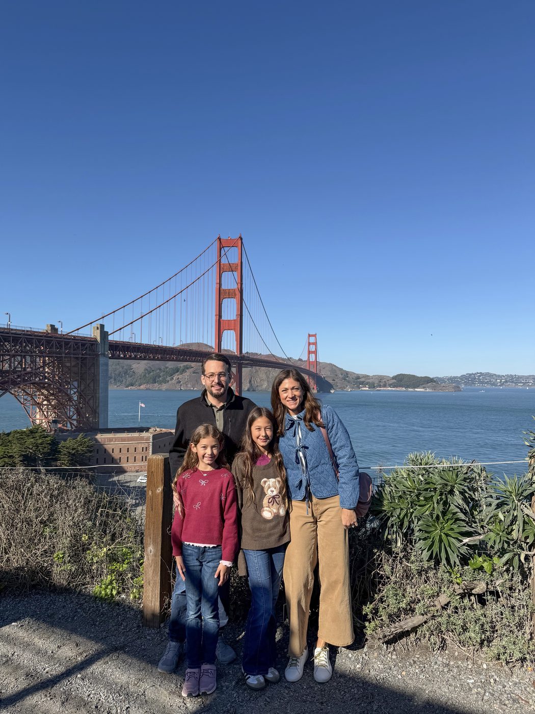 Family at the Golden Gate Bridge